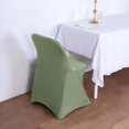 thumbnail image 2 of Efavormart Stretchy Spandex Fitted Folding Chair Cover Dinning Event Slipcover For Wedding Party Banquet Catering - Eucalyptus Sage Green, 2 of 11