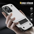 thumbnail image 4 of Dteck for iPhone 14 Pro Max Rugged Case with Kickstand, Military Grade Drop Protection Durable Touch Hard Shockproof TPU Bumper Case Cover for iPhone 14 Pro Max, White, 4 of 7