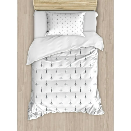 Modern Duvet Cover Set Float Bobbest In The Sea Hand Drawn Style