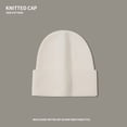 thumbnail image 1 of LinYooLi Hat Girl Autumn And Winter Wool Hat High -Quality Solid Color Warming Ear -Cold Hat Korean Version Of Face Faces, Small Couple Tide Knitted Hat, 1 of 9