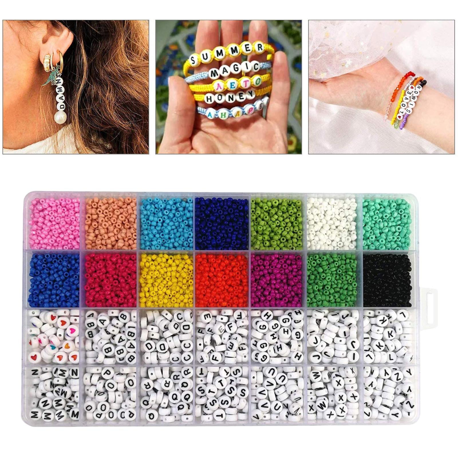Rainbow Colors Beaded Charm Bracelet Craft Kit - Makes 12 | Oriental Trading