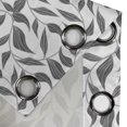 thumbnail image 4 of Ambesonne Abstract Grommet Curtain, Leaves on Vines Nature, 50" x 120", Grey and White, 4 of 6
