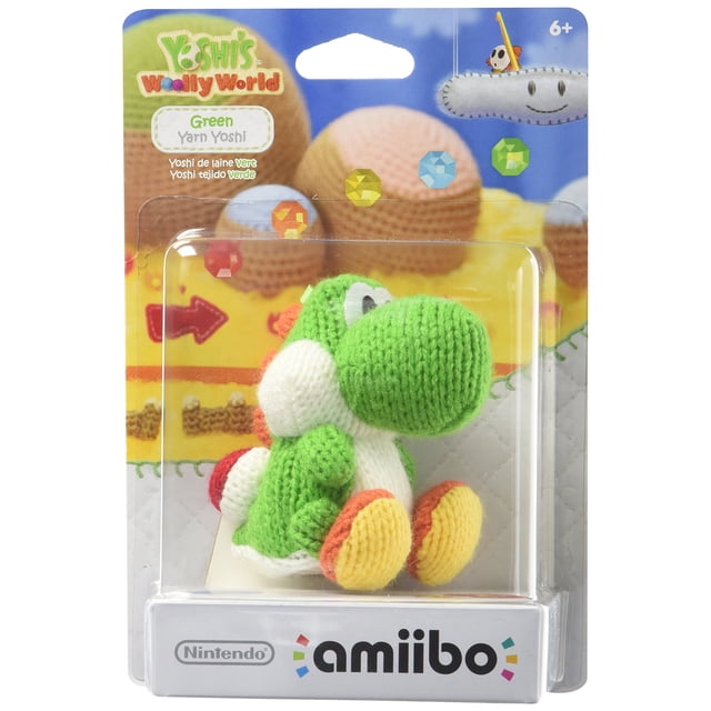 Amiibo Nintendo Green Yarn Yoshi (Serie mundial de Yoshi's Woolly)