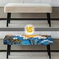 thumbnail image 6 of FUIALDOLG Hawaiian Palm Tree Print Bench Seat Cover Stretch Rectangle Long Bench Cushion Cover with Elastic Edge Removable Seat Protector for Bedroom, Kitchen, 6 of 7