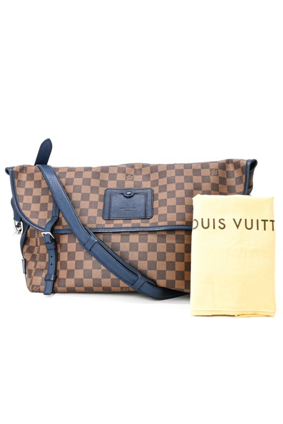 Pre-Owned LOUIS VUITTON Damier Sprinter GM Shoulder Bag Navy Brown N41256