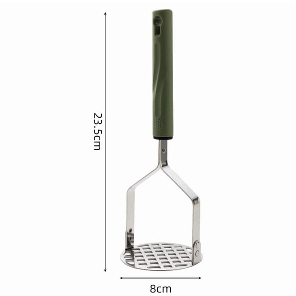 Mini Potato Mashers,Mini Avocado Masher with Non Slip Handle, Stainless Steel Bean and Potato Masher, Small Food Masher, Lightweight Kitchen Tool (Green)