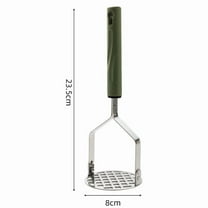 Mini Potato Mashers,Mini Avocado Masher with Non Slip Handle, Stainless Steel Bean and Potato Masher, Small Food Masher, Lightweight Kitchen Tool (Green)