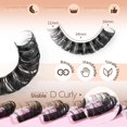 thumbnail image 2 of Russian Strip Lashes Natural Look False Eyelashes Cat Eye Wispy D Curl Fake Eyelash that Look Like Extensions Fake Lash with Invisible Bands 8 Pairs, 2 of 3