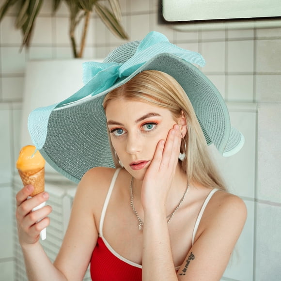 IDEANATEGRATE Sombrero De Paja Con Para Y Protección Rayos Uv