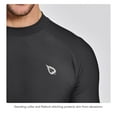 thumbnail image 4 of Baleaf Men's Rash Guard Short Sleeve Swim Shirt UPF 50+ Sun Protection Quick Dry Compression Shirt Rashguard Black Size XXXL, 4 of 6