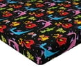 thumbnail image 2 of Ambesonne Dragon Fitted Sheet, Colorful Stars on Black, Queen Size, Multicolor, 2 of 3