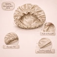 thumbnail image 4 of 100% Mulberry Silk Reversible Sleep Bonnet – 22 Momme, Double-Sided Silk Hair Wrap & Night Cap for Women, 4 of 7