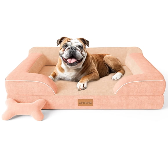 Cama Ortopédica para Perros CWAWZ con Gel Refrescante 91x69 cm Durazno Rosa
