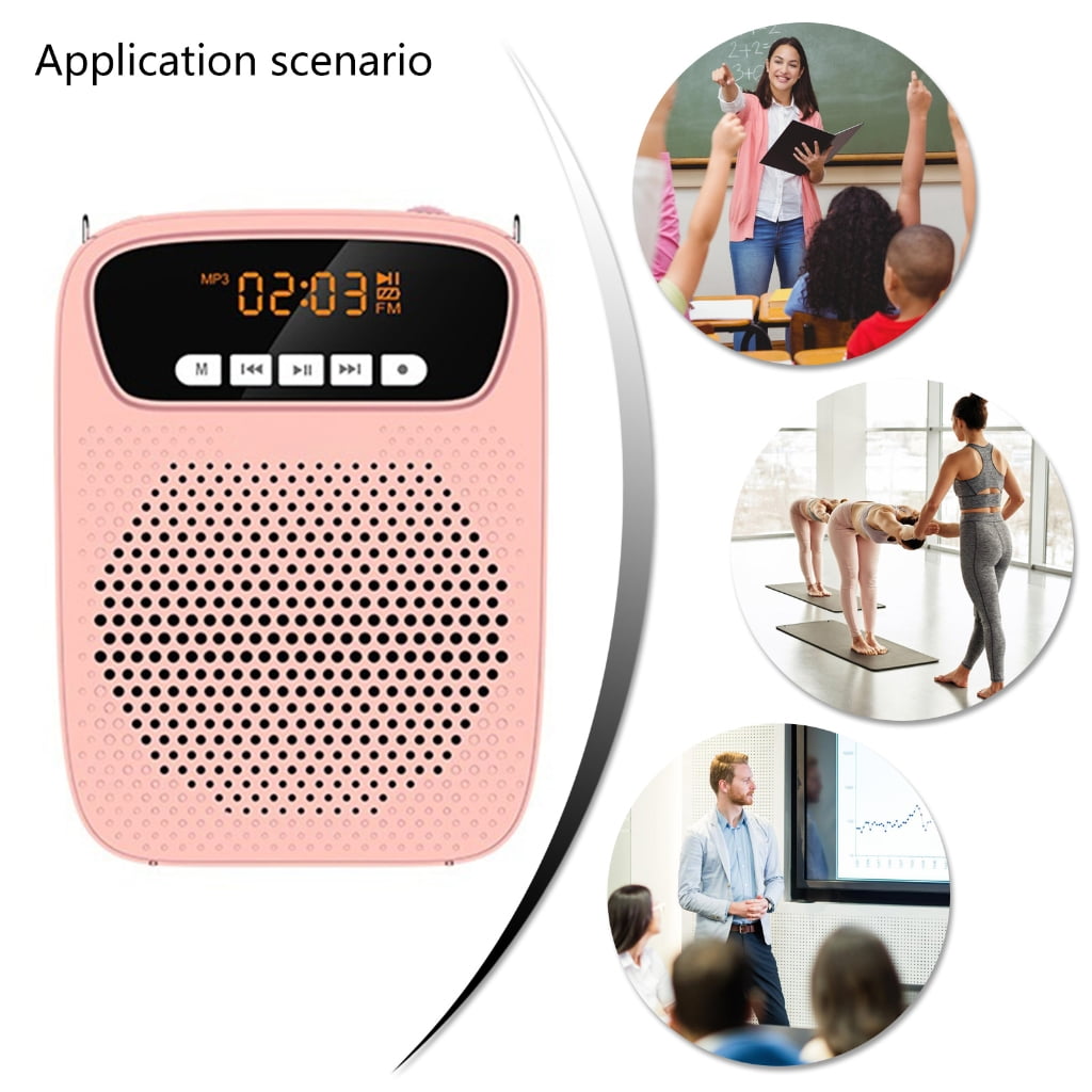 Voice Amplifier With Microphone Headset Voice Amplifier 2200mAh Rechargeable