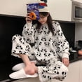 thumbnail image 2 of Flannel Sleepwear Women Pajamas Set Winter Velvet Pyjama 2 Pieces Pjs Heart Warm Pijamas Mujer Female Loungewear Casual Homewear, 2 of 4