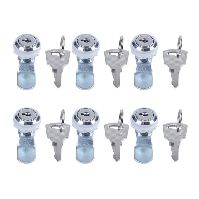6X Cerradura Util para Taquillas, Buzones, Cajones, Armarios + Llaves