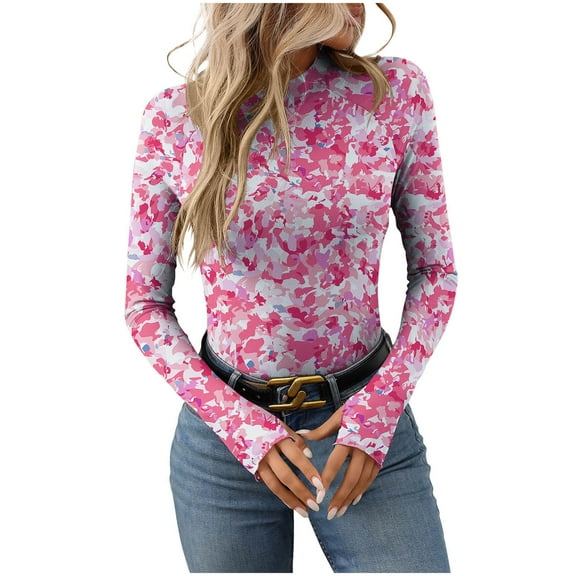 Levmjia Womens Tops Long Sleeve Round Neck Cotton Solid Color Basic Fitted Shirt Comfortable Breathable Casual Work Office Holiday Travel Home Relaxation