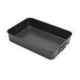 thumbnail image 1 of 16in Stainless Steel Large Turkey Roaster Pan Non-Stick Roasting Pan with Handle, 1 of 12