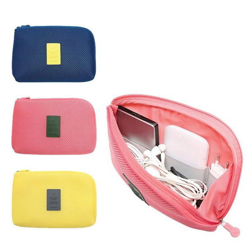 Travel Hard Digital Storage Bag Data Cables Organizer Power Adapter Case Pouch 