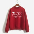 thumbnail image 2 of WEAIXIMIUNG Sweat à Demi-Zip pour Femmes, Sweat Court pour la Saint-Valentin, Haut à Pattes, Sweat à Manches Longues, Blouse Décontractée, Pull-Over, 2 of 3