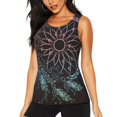 thumbnail image 2 of Picia Dreamcatcher Pattern Women's Workout Tank Top,Breathable Activewear,Slim Fit Athletic Top,Versatile Workout Moisture-wicking top-Medium, 2 of 9