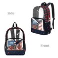 thumbnail image 2 of Whosucclay Star Stripes Clear Backpack Side Pockets Wide Shoulder Straps Bookbag with Front Zipper Storage PVC, Middle School Transparent Backpack for Boys Girls, 2 of 10
