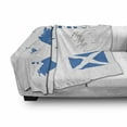 thumbnail image 3 of Scotland Soft Flannel Fleece Throw Blanket, Map of Scotland Country Culture Celtic European British National Print, Cozy Plush for Indoor and Outdoor Use, 60" x 80", Cobalt Blue White, by Ambesonne, 3 of 6