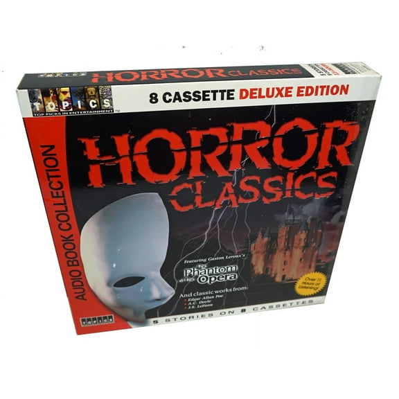 Horror Classics - 8 Audio Cassette Set - Featuring Gaston Leroux's "The Phantom of the Opera" and Edgar Allen Poe's "The Murders in the Rue Morgue"
