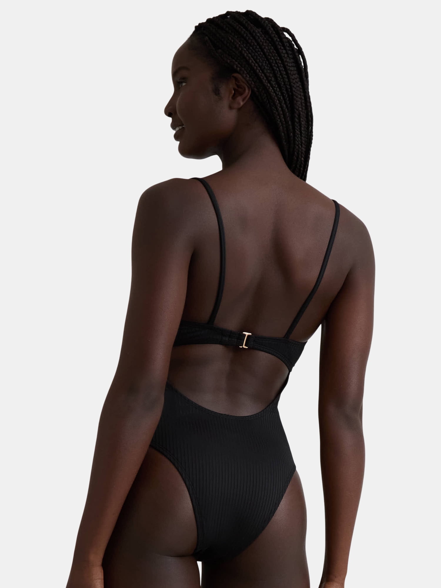 Celebrity Pink Women's Rib Underwire One Piece Swimsuit, Sizes XS-XXL
