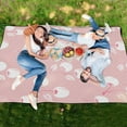 thumbnail image 6 of Extra Large Picnic Beach Blanket Waterproof Sand Proof Portable Outdoor Mat Lovely Pink Cherry 80x118, 6 of 9