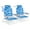Blue, variant on Costway 2 Pack Folding Beach Chair Lightweight Lay Flat Lounge Chair with Head Pillow Green