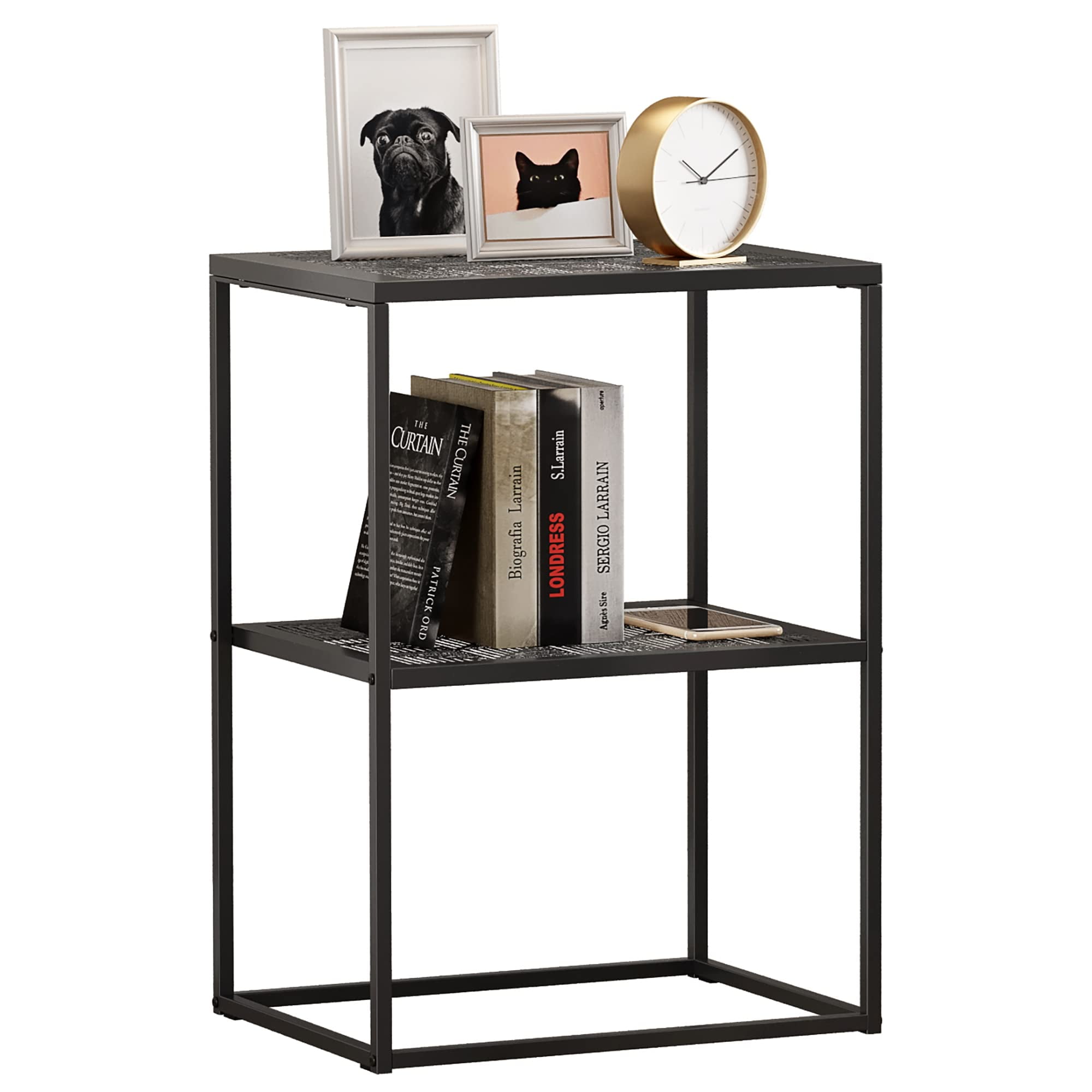 Yusong Narrow End Table, Small Night Stand Bed Side Table for Bedroom