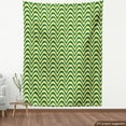 thumbnail image 4 of Ambesonne Abstract Fabric by the Yard Upholstery, Nature Toned Curvy Forms, 2 Yards, Emerald and Yellow Green, 4 of 5