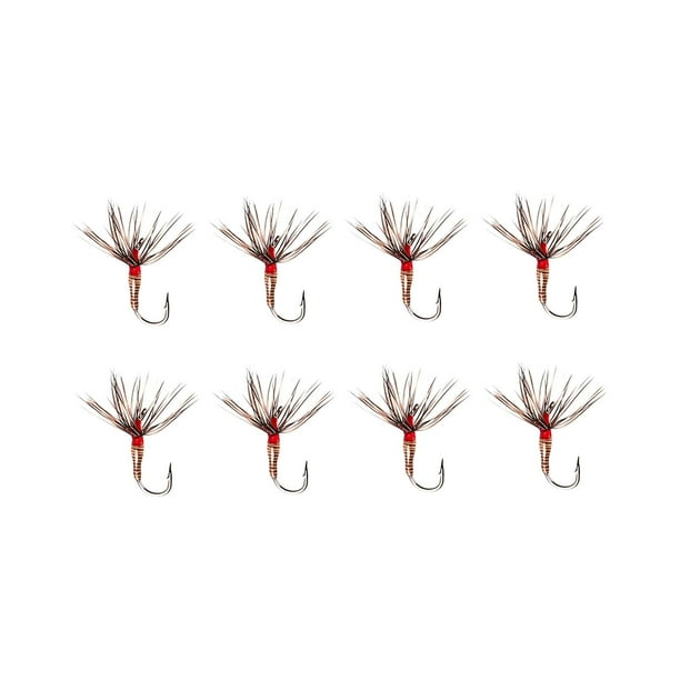 8 piezas de pesca con mosca, señuelos de pesca con mosca, ligeros de agua dulce con anzuelos, cebos artificiales para herramientas de pesca de trucha 10mm x 3mm
