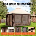 thumbnail image 3 of KFFKFF Outdoor Pavilion for 10-12 Individuals, 10 x 13 FT Garden Canopy, Includes Insect Mesh, Sturdy Metal Structure, and PU Coated 180G Polyester, Exterior Shade Structure for Patio, Lawn, Garden, 3 of 9