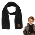 thumbnail image 2 of Splozh Kids Scarf for Girls Children's Scarves Warm Scarves Girls' Thick Scarves Knitted Boys' and Girls' Baby Scarves Autumn and Winter Black,One Size, 2 of 4