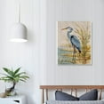 thumbnail image 3 of JRXY Canvas Animal Wall Art Modern Paintings & Prints Decorations Blue Resting Heron Abstract Nature Wall Hanging Artwork for Bedroom Living Room Office Kitchen - 16x20 Inch Picture 1, 3 of 3
