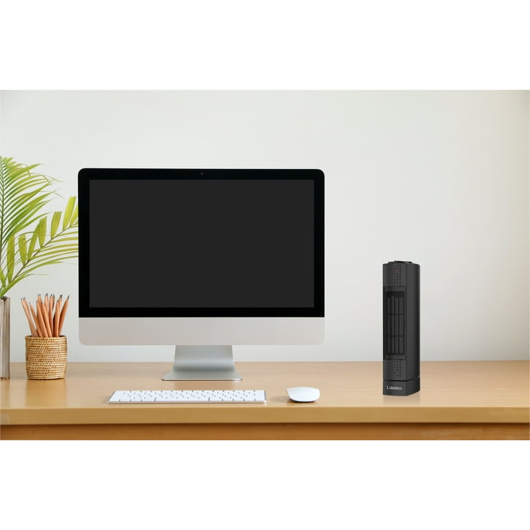 Lasko 1500W Ultra Slim Desktop Ceramic Tower Space Heater, CT14107, Black -  Walmart.com