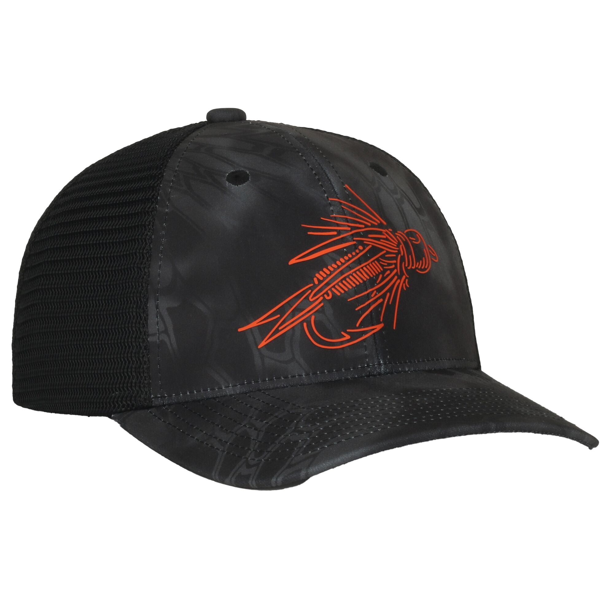 Structured 6-Panel Cap with Pongee Kryptek® Typhon™ Camo and Mesh Back