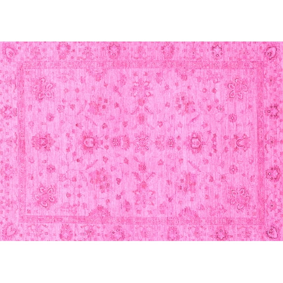 Ahgly Company Indoor Rectangle Oriental Pink Traditional Area Rugs, 2' x 3'