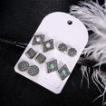 thumbnail image 4 of AYYUFE 5 Pairs Bohemia Hollowed Geometric Rhinestone Earrings Women Jewelry Ear Studs Alloy + Rhinestone Clear, 4 of 6