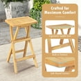 thumbnail image 5 of Aimee Lii Set of 2 No Assembly Outdoor Bar Stools with Countered Seat, Modern Patio Furniture for Outdoor Backyard Pool Deck, 5 of 8