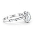 thumbnail image 6 of Halo Oval Engagement Ring Round CZ 925 Sterling Silver Size 12, 6 of 6