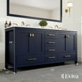 thumbnail image 2 of Eviva Aberdeen 72"W x 22"D Blue Double Sink Bathroom Vanity with White Carrara Quartz Countertop and Undermount Porcelain Sinks, 2 of 10
