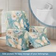 thumbnail image 3 of Kuiaobaty Butterfly Flower Pattern Reclining Slipcover Breathable Recliner Chair Cover Large Soft Lazy Boy Chair Cover Washable Reclining Sofa Slipcover with Side Pocket for Living Room, 3 of 8
