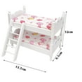 thumbnail image 5 of SPRING PARK Dollhouse Bed Realistic Smallest Details Wooden Miniature Size Dollhouse Accessory for Birthday, 5 of 7