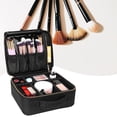 thumbnail image 2 of EIMELI Professional Travel Cosmetic Makeup Bag Organizer Makeup Storage Case Black, 2 of 8
