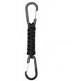 thumbnail image 1 of 1 mosquetón trenzado (negro), llavero con gancho en forma de D, llavero de paracord, llavero de paracord con mosquetón, llavero de paracord para exteriores para acampar, 1 of 5