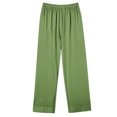 thumbnail image 4 of Guluxicc Lounge Sets for Women 2 Piece Floral Button Down Shirts and Wide Leg Pants Pullover Pajamas Sleepwear Pjs Set Outfits, Green, M, 4 of 4