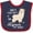 Navy and Red, variant on Inktastic Gigi's You Say Alpaca My Bags Boys or Girls Baby Bib
